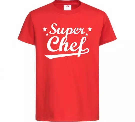 Дитяча футболка Super Chef Червоний фото