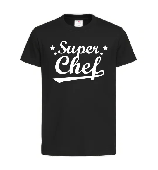 Дитяча футболка Super Chef Чорний фото
