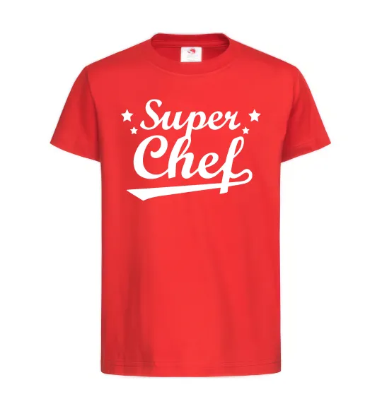 Дитяча футболка Super Chef Червоний фото