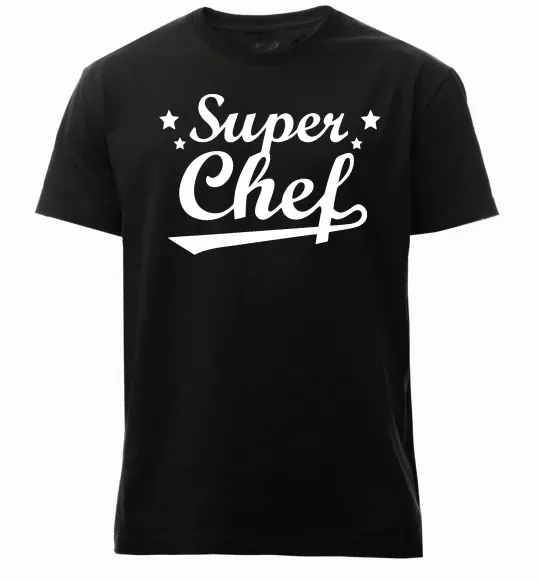 Мужская премиум футболка Super Chef Черный фото