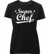 Жіноча преміум футболка Super Chef Чорний фото