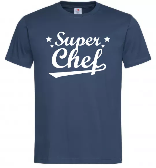 Чоловіча футболка Super Chef Темно-синій фото