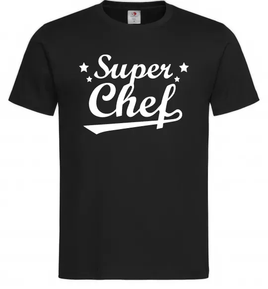 Чоловіча футболка Super Chef Чорний фото