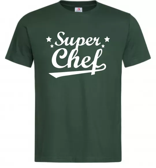 Чоловіча футболка Super Chef Темно-зелений фото