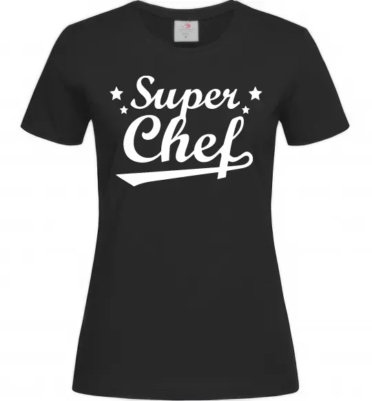 Жіноча футболка Super Chef Чорний фото