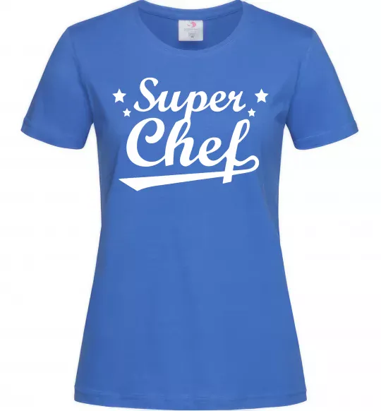 Жіноча футболка Super Chef Яскраво-синій фото