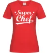 Жіноча футболка Super Chef Червоний фото