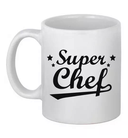 Чашка керамическая Super Chef Белый фото