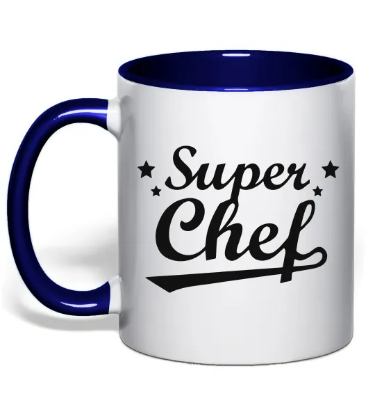 Чашка з кольоровою ручкою Super Chef Глибокий темно-синій фото