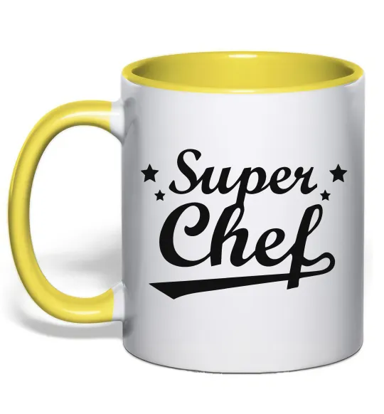 Чашка с цветной ручкой Super Chef Лимонный фото