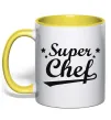 Чашка с цветной ручкой Super Chef Лимонный фото