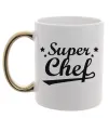 Чашка з кольоровою ручкою Super Chef Золото фото