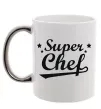 Чашка з кольоровою ручкою Super Chef Срібло фото