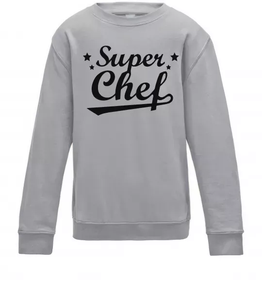 Дитячий світшот Super Chef Сірий меланж фото