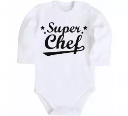 Дитячий бодік Super Chef Білий фото
