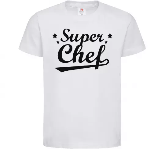 Дитяча футболка Super Chef Білий фото