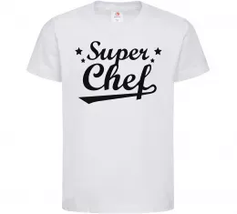 Детская футболка Super Chef Белый фото