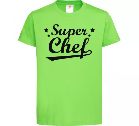 Дитяча футболка Super Chef Лаймовий фото