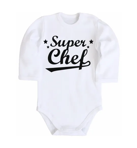 Дитячий бодік Super Chef Білий фото