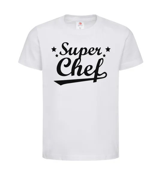 Дитяча футболка Super Chef Білий фото