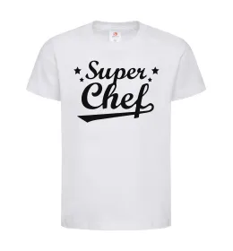 Детская футболка Super Chef Белый фото