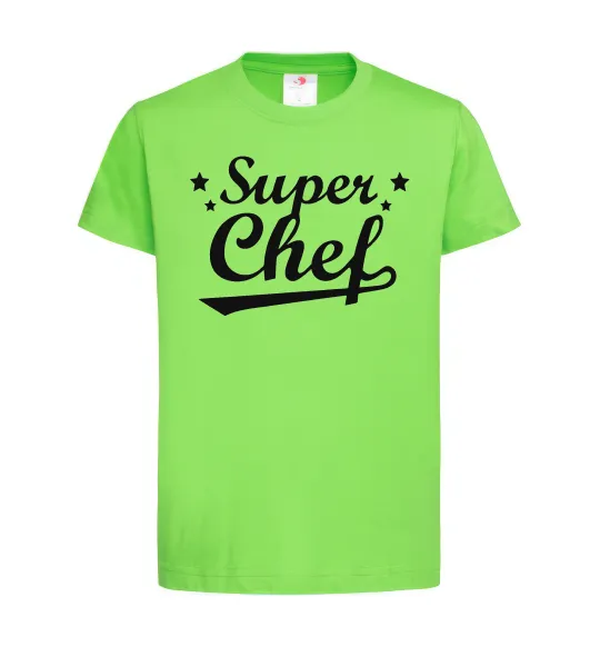 Дитяча футболка Super Chef Лаймовий фото