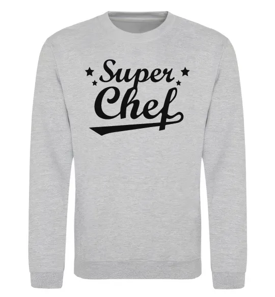 Світшот Super Chef Сірий меланж фото