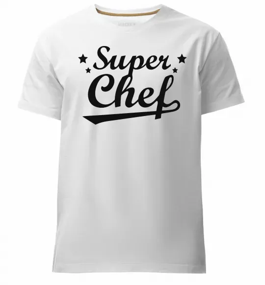 Мужская премиум футболка Super Chef Белый фото