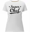 Жіноча преміум футболка Super Chef Білий фото