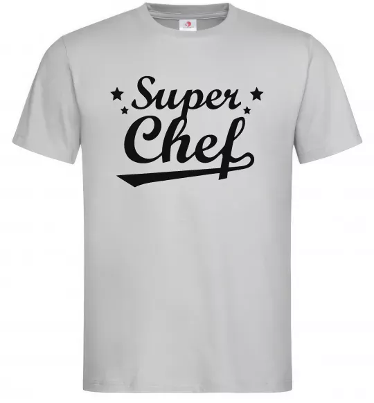 Чоловіча футболка Super Chef Сірий фото