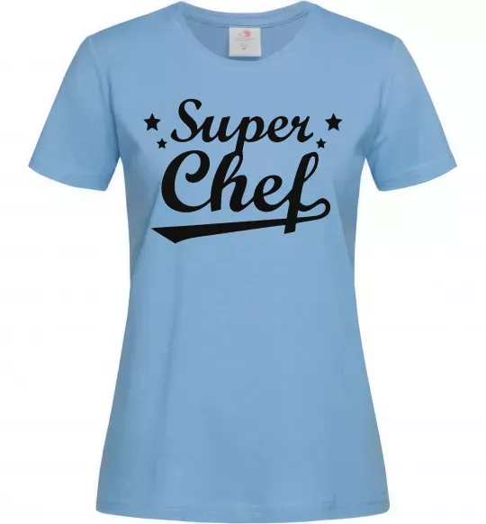 Жіноча футболка Super Chef Блакитний фото