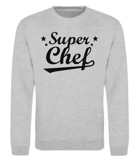Світшот Super Chef Сірий меланж фото