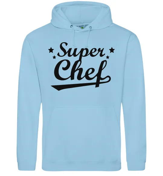 Чоловіча толстовка (худі) Super Chef Блакитний фото