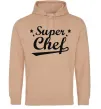 Женская толстовка (худи) Super Chef Песочный фото