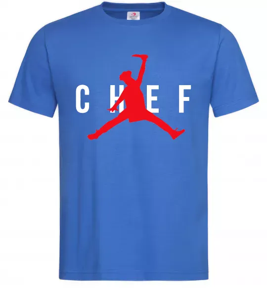 Чоловіча футболка Chef with knife Яскраво-синій фото