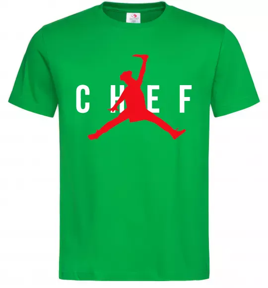 Чоловіча футболка Chef with knife Зелений фото