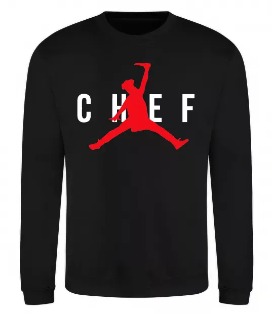 Світшот Chef with knife Чорний фото