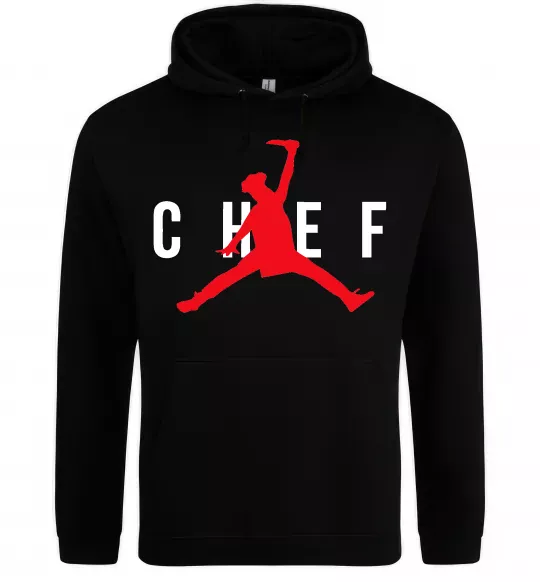 Чоловіча толстовка (худі) Chef with knife Чорний фото