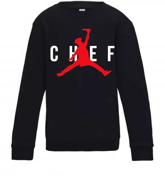 Дитячий світшот Chef with knife Чорний фото