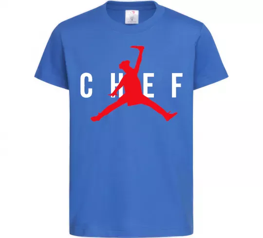 Дитяча футболка Chef with knife Яскраво-синій фото