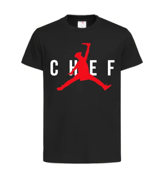 Дитяча футболка Chef with knife Чорний фото