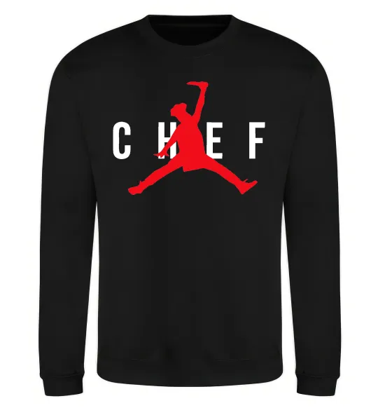 Світшот Chef with knife Чорний фото