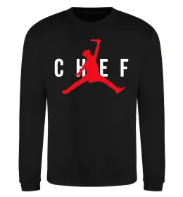 Свитшот Chef with knife Черный фото