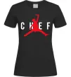 Жіноча футболка Chef with knife Чорний фото