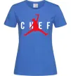 Жіноча футболка Chef with knife Яскраво-синій фото