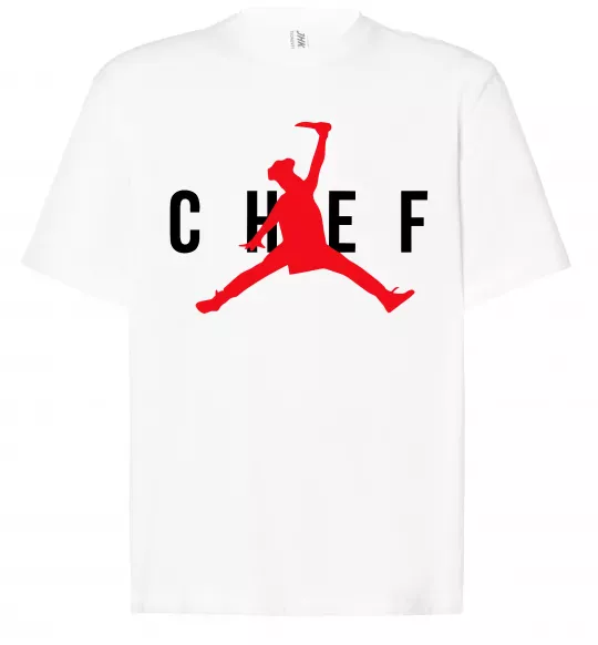 Футболка Оверсайз Chef with knife Белый фото