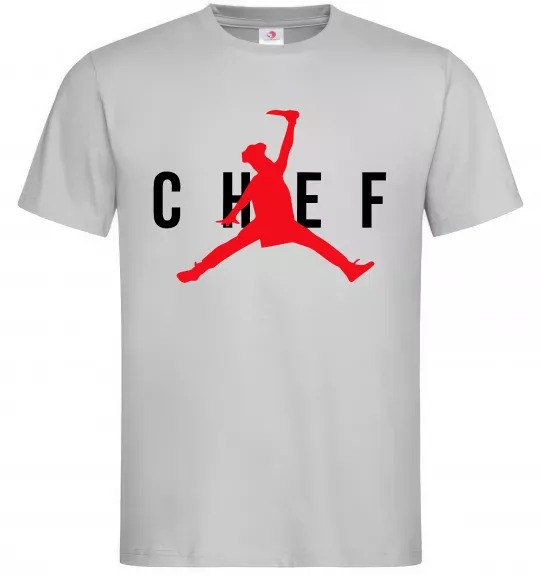 Чоловіча футболка Chef with knife Сірий фото