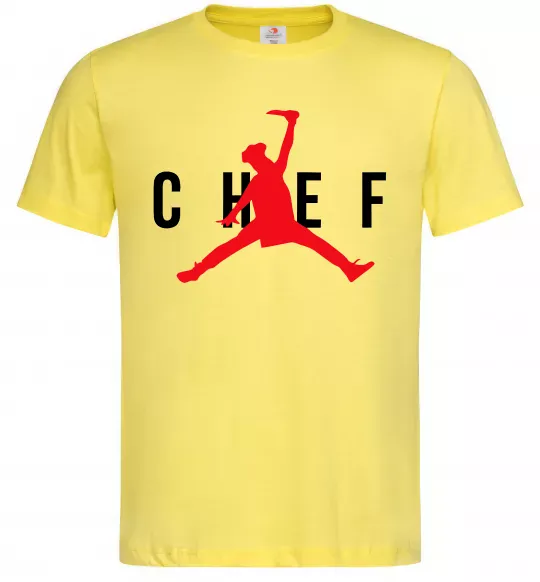 Чоловіча футболка Chef with knife Лимонний фото