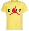 Чоловіча футболка Chef with knife Лимонний фото
