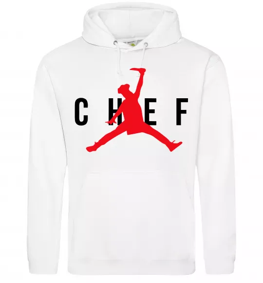 Чоловіча толстовка (худі) Chef with knife Білий фото